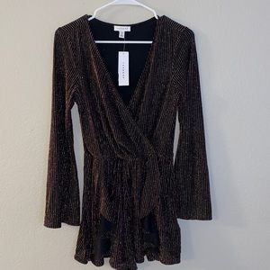 Sparkle Purple and Gold Romper